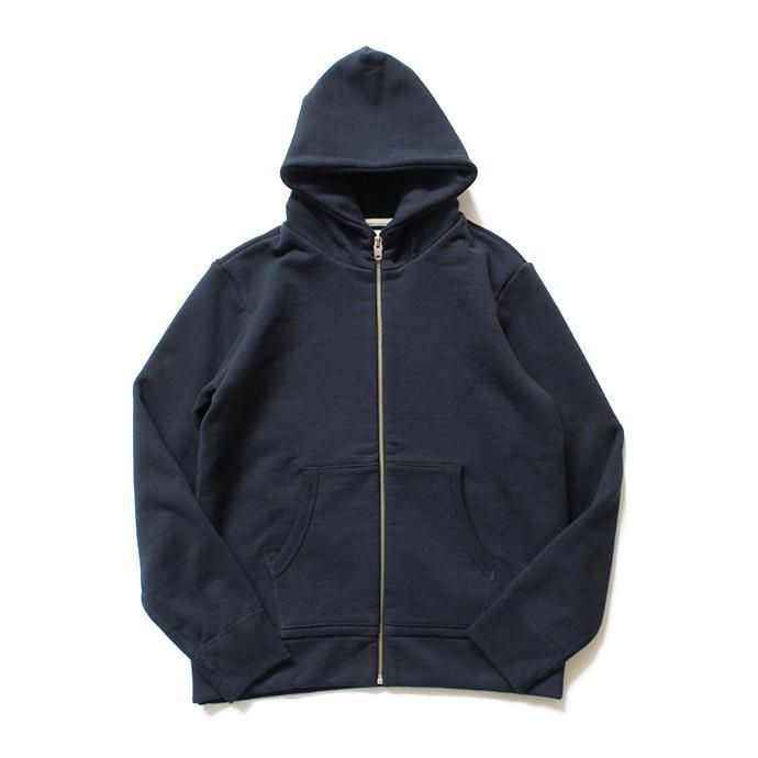 145393462 STILL BY HAND / ジップフロント 度詰めスウェットパーカー CS0693 - Navy 01