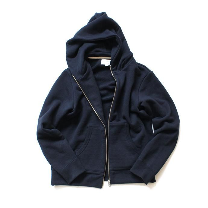 145393462 STILL BY HAND / ジップフロント 度詰めスウェットパーカー CS0693 - Navy 02