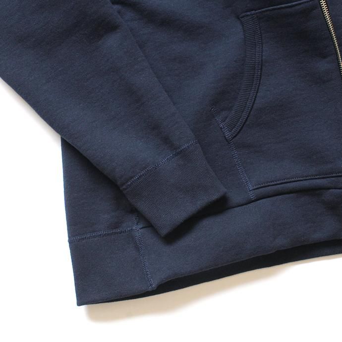 145393462 STILL BY HAND / ジップフロント 度詰めスウェットパーカー CS0693 - Navy 02
