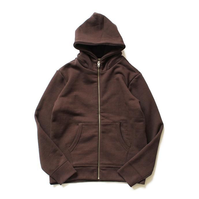 145393495 STILL BY HAND / ジップフロント 度詰めスウェットパーカー CS0693 - Brown 01