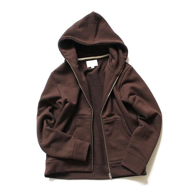 145393495 STILL BY HAND / ジップフロント 度詰めスウェットパーカー CS0693 - Brown 02