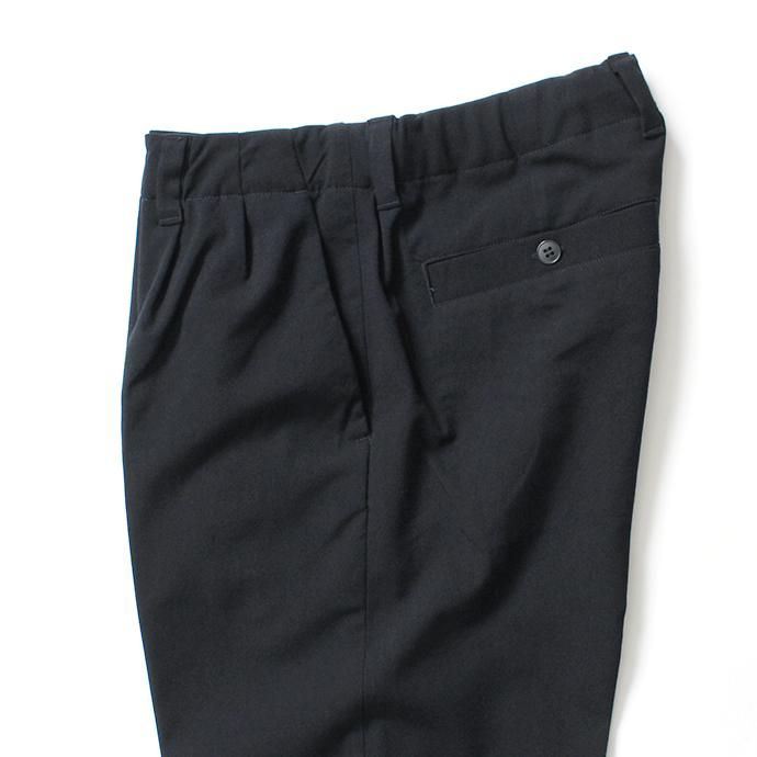 145393944 STILL BY HAND / PT0393 ウール混素材 2タックスラックス - Navy 02