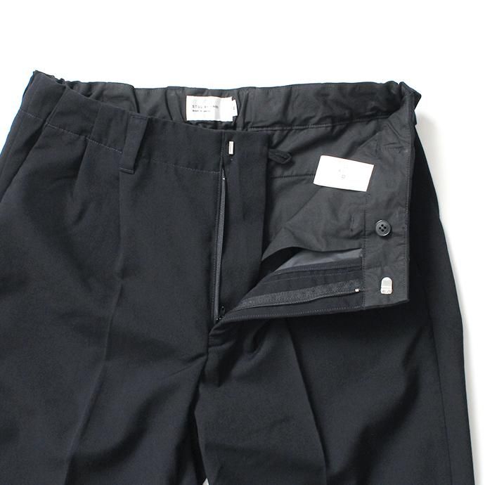 145393944 STILL BY HAND / PT0393 ウール混素材 2タックスラックス - Navy 02