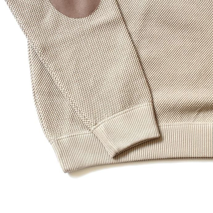 145455528 crepuscule / moss stitch L/S sweat 1903-001 Beige 鹿の子編みクルーネック ベージュ 02