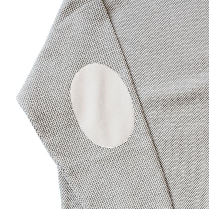 145455572 crepuscule / moss stitch L/S sweat 1903-001 L.Gray 鹿の子編みクルーネック ライトグレー 02