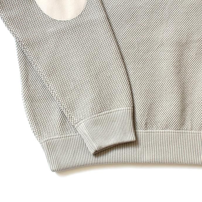 145455572 crepuscule / moss stitch L/S sweat 1903-001 L.Gray 鹿の子編みクルーネック ライトグレー 02