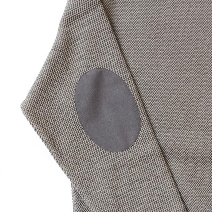 145455598 crepuscule / moss stitch L/S sweat 1903-001 Gray 鹿の子編みクルーネック グレー 02