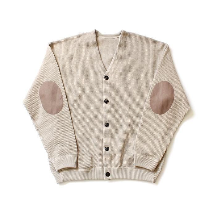 145455750 crepuscule / moss stitch V/N cardigan 1903-002 Beige 鹿の子編みカーディガン ベージュ 01