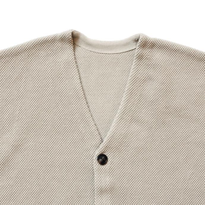 145455750 crepuscule / moss stitch V/N cardigan 1903-002 Beige 鹿の子編みカーディガン ベージュ 02