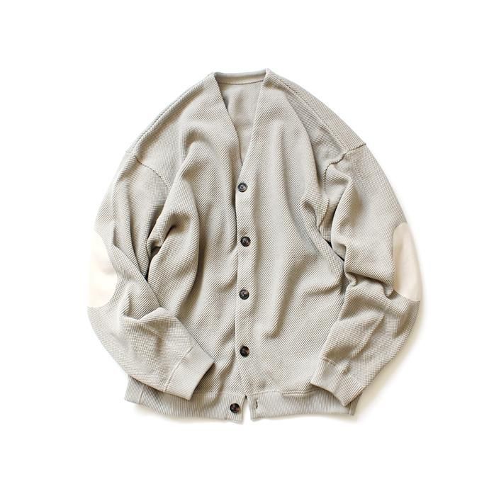 145455826 crepuscule / moss stitch V/N cardigan 1903-002 L.Gray 鹿の子編みカーディガン ライトグレー 02