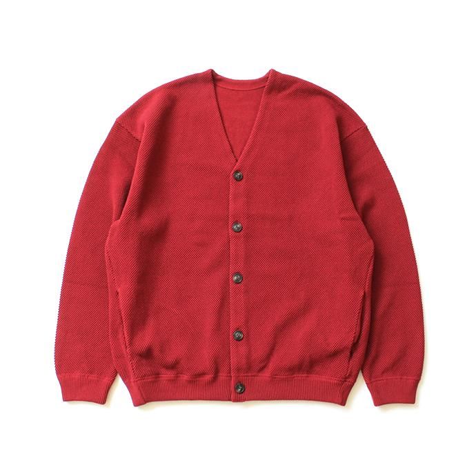 145455881 crepuscule / moss stitch V/N cardigan 1903-002 Red 鹿の子編みカーディガン レッド<img class='new_mark_img2' src='//img.shop-pro.jp/img/new/icons47.gif' style='border:none;display:inline;margin:0px;padding:0px;width:auto;' /> 02