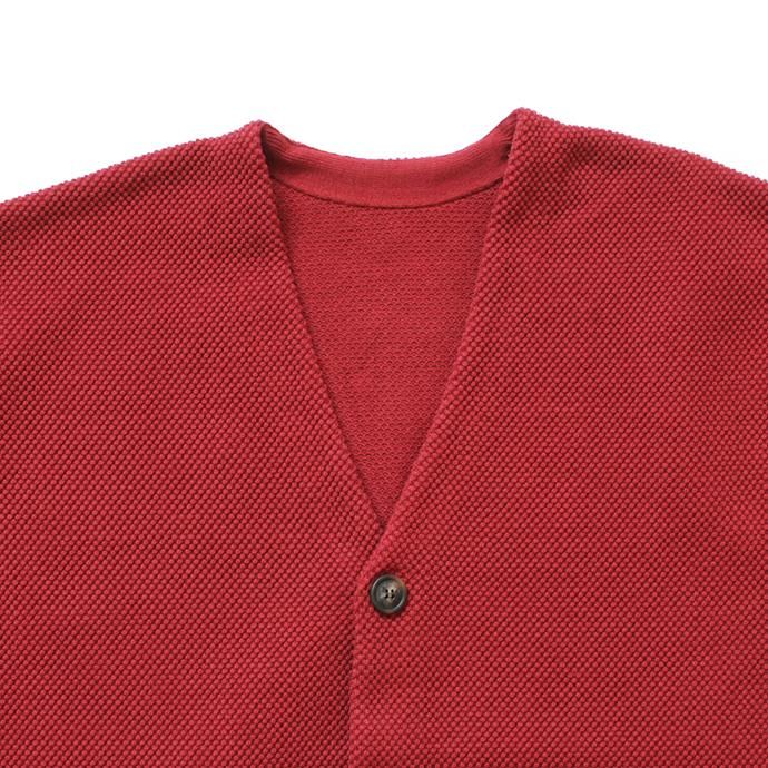 145455881 crepuscule / moss stitch V/N cardigan 1903-002 Red 鹿の子編みカーディガン レッド<img class='new_mark_img2' src='//img.shop-pro.jp/img/new/icons47.gif' style='border:none;display:inline;margin:0px;padding:0px;width:auto;' /> 02