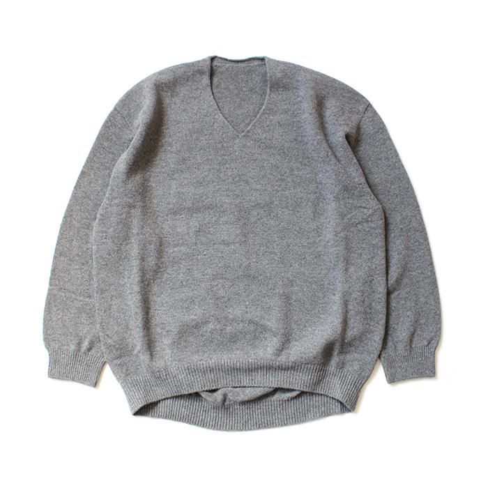 145652632 crepuscule / wholegarment V/N pullover 1903-008 Gray ホールガーメントVネックプルオーバー グレー 01