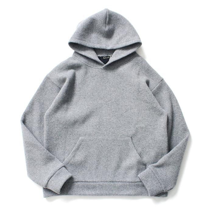 145798142 CRESPI / Ref. 33 Lambswool Hoodie ラムズウールニットパーカー - グレー 01