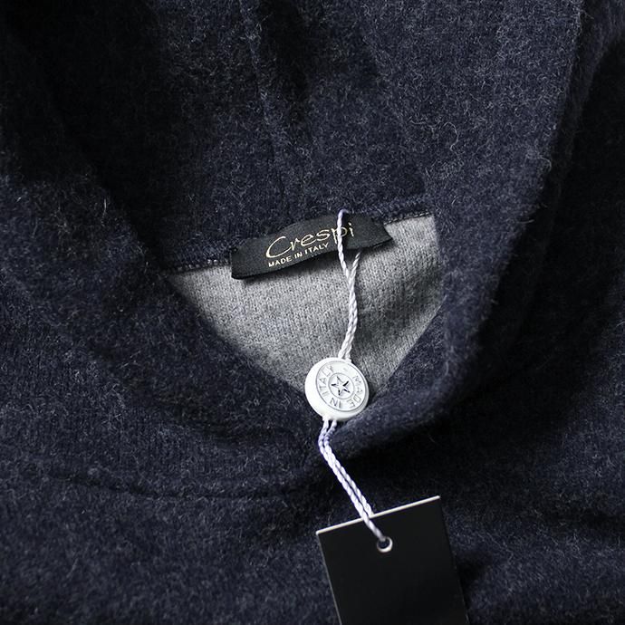 145798958 CRESPI / Ref. 33 Lambswool Hoodie ラムズウールニットパーカー - ネイビー 02