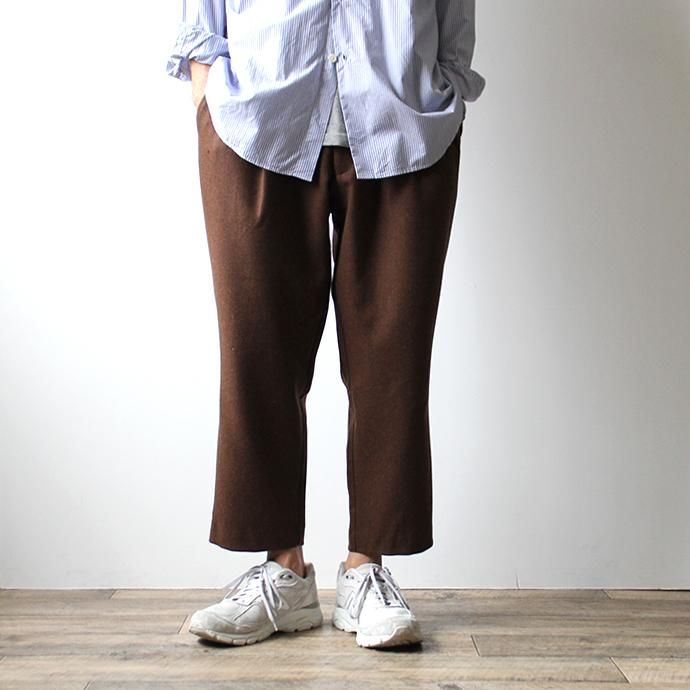 145882225 CEASTERS / 2P Easy Wool Trousers - Brown 2タックウールイージートラウザーズ 02