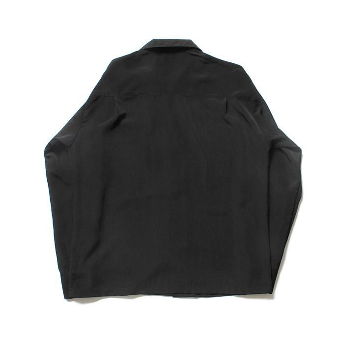 146058211 CalTop / 3003 Open Collar L/S Shirts - Black オープンカラー長袖シャツ ブラック 02