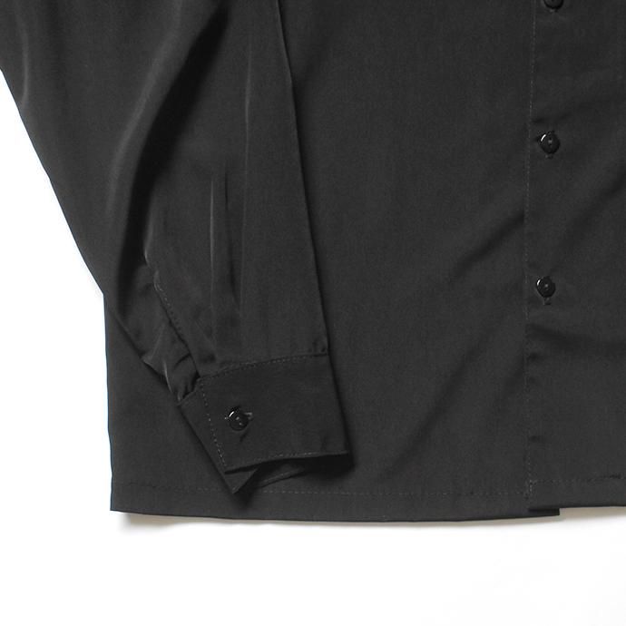 146058211 CalTop / 3003 Open Collar L/S Shirts - Black オープンカラー長袖シャツ ブラック 02