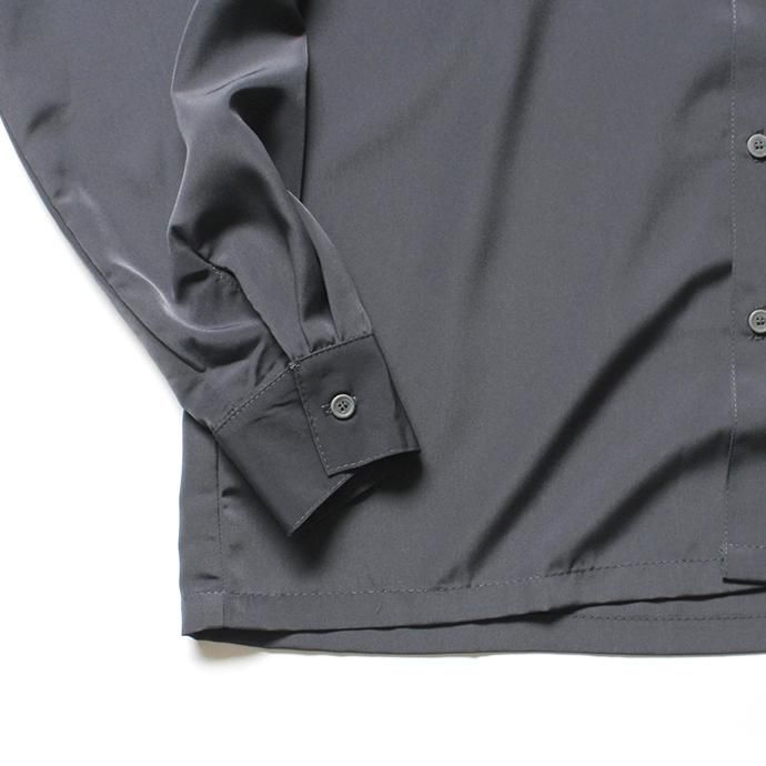 146058304 CalTop / 3003 Open Collar L/S Shirts - Charcoal オープンカラー長袖シャツ チャコール 02