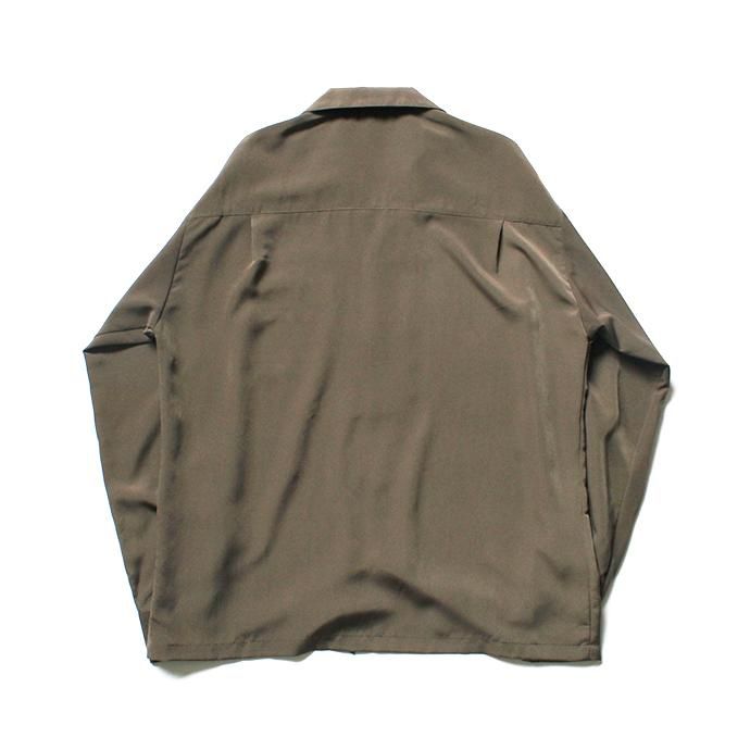 146058449 CalTop / 3003 Open Collar L/S Shirts - Tan オープンカラー長袖シャツ タン 02