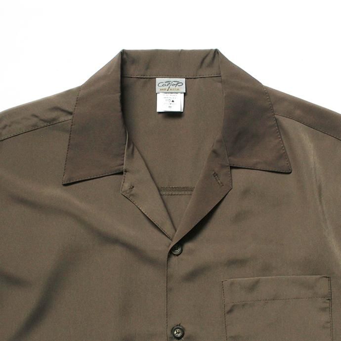 146058449 CalTop / 3003 Open Collar L/S Shirts - Tan オープンカラー長袖シャツ タン 02