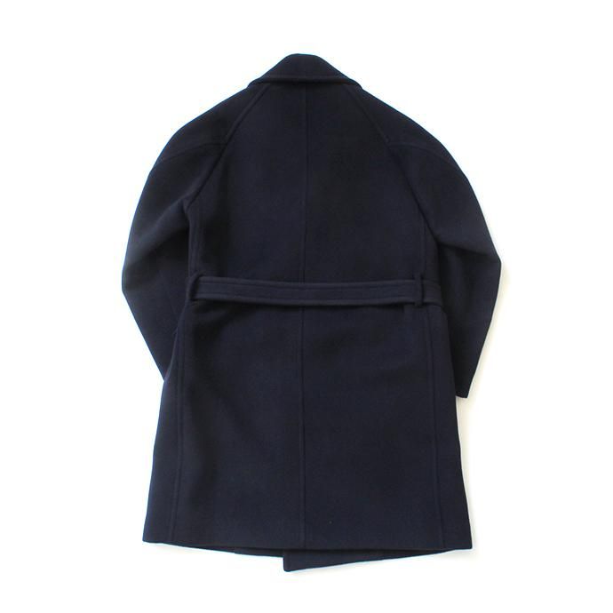 146079122 blurhms / Wool Cashmere Melton Shawl Coat BHS-19AW007 - Navy 02