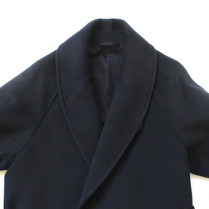 146079122 blurhms / Wool Cashmere Melton Shawl Coat BHS-19AW007 - Navy 02
