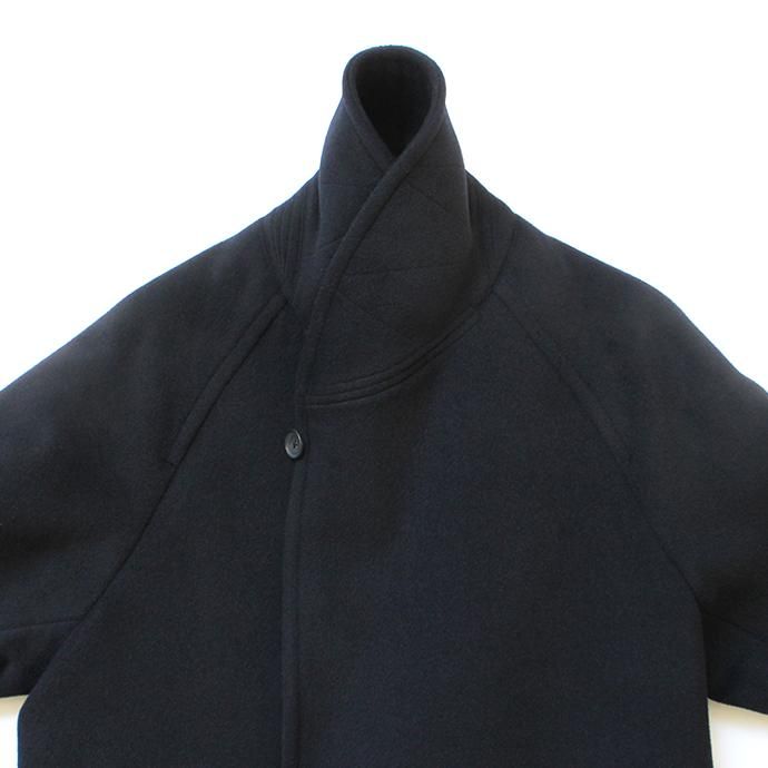 146079122 blurhms / Wool Cashmere Melton Shawl Coat BHS-19AW007 - Navy 02