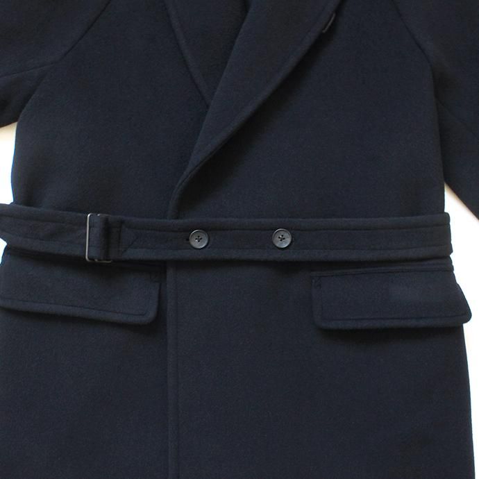 146079122 blurhms / Wool Cashmere Melton Shawl Coat BHS-19AW007 - Navy 02
