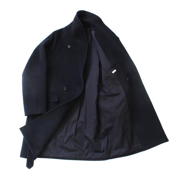 146079122 blurhms / Wool Cashmere Melton Shawl Coat BHS-19AW007 - Navy 02