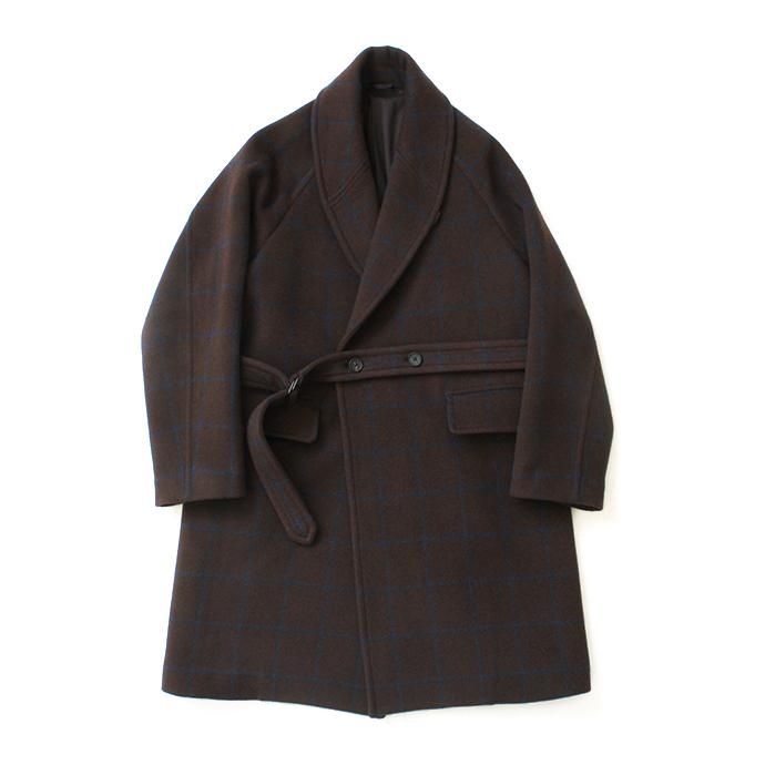 146079826 blurhms / Wool Cashmere Melton Shawl Coat BHS-19AW007 - Brown 01