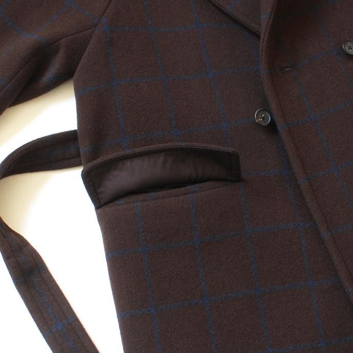 146079826 blurhms / Wool Cashmere Melton Shawl Coat BHS-19AW007 - Brown 02