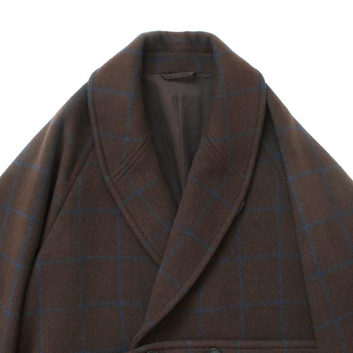 146079826 blurhms / Wool Cashmere Melton Shawl Coat BHS-19AW007 - Brown 02