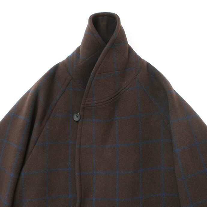 146079826 blurhms / Wool Cashmere Melton Shawl Coat BHS-19AW007 - Brown 02