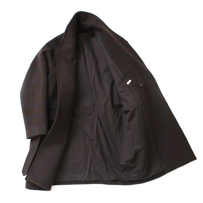 146079826 blurhms / Wool Cashmere Melton Shawl Coat BHS-19AW007 - Brown 02