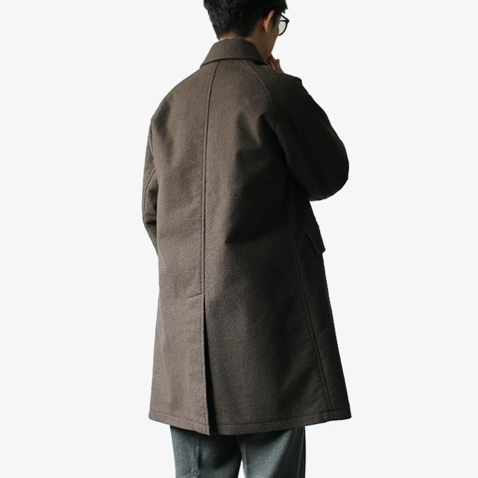 146085086 STILL BY HAND / CO0593 ボンディング素材 ステンカラーコート - Khaki 02