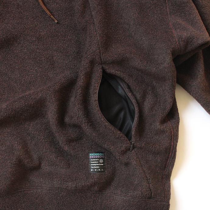 146250844 O-(オー)/ WRITERS HOODIE フリースフーデッドパーカー 20W-04 - Brown 02