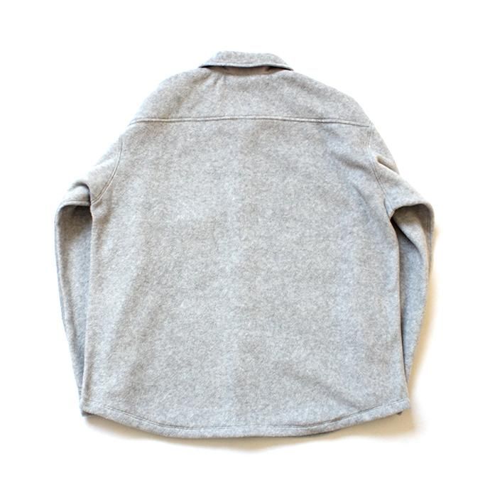 146250924 O-(オー)/ FLEECE HIGH-NECK SHIRT フリースシャツジャケット O-W-12 - Heather Gray 02