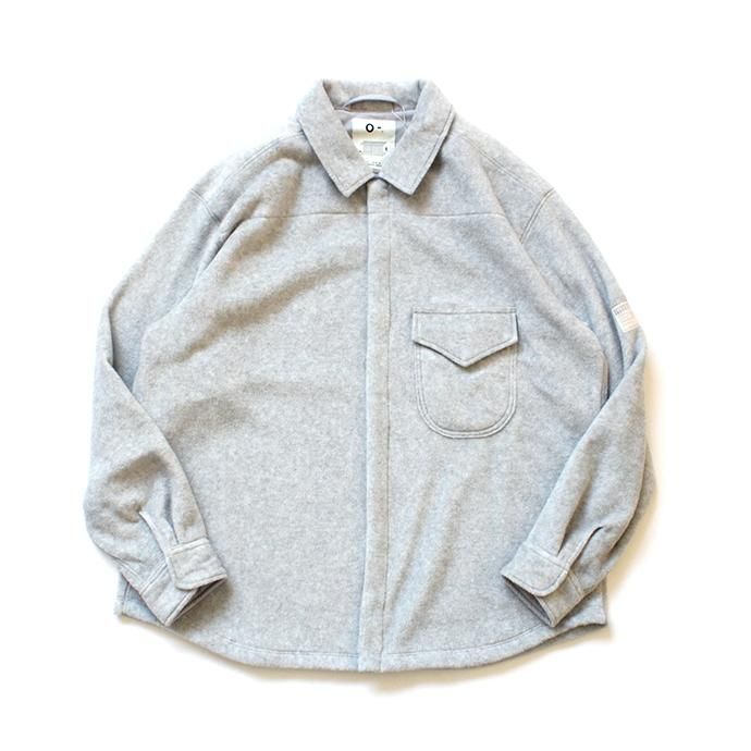 146250924 O-(オー)/ FLEECE HIGH-NECK SHIRT フリースシャツジャケット O-W-12 - Heather Gray 02
