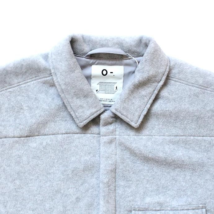 146250924 O-(オー)/ FLEECE HIGH-NECK SHIRT フリースシャツジャケット O-W-12 - Heather Gray 02