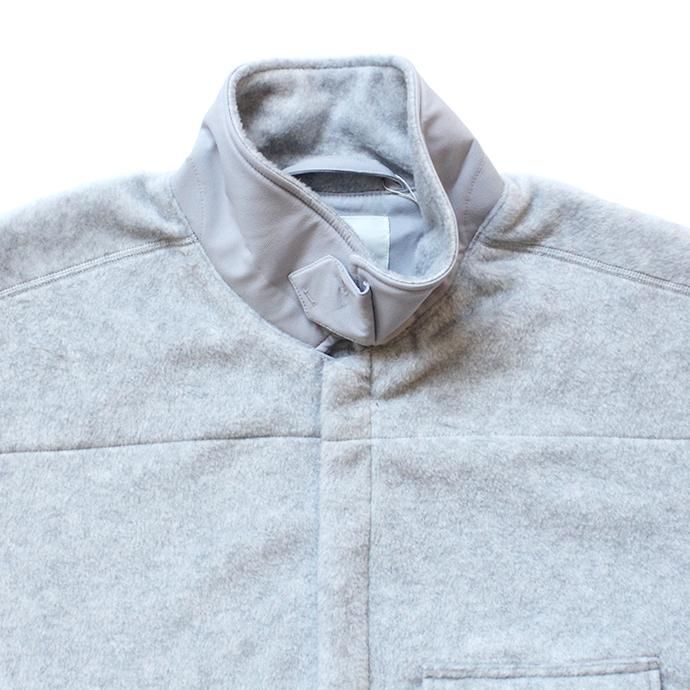 146250924 O-(オー)/ FLEECE HIGH-NECK SHIRT フリースシャツジャケット O-W-12 - Heather Gray 02
