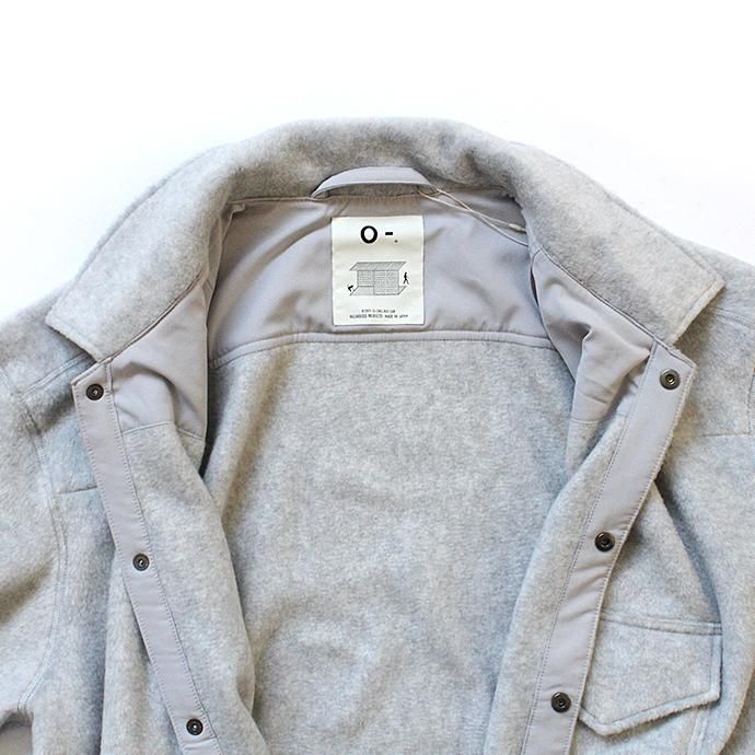 146250924 O-(オー)/ FLEECE HIGH-NECK SHIRT フリースシャツジャケット O-W-12 - Heather Gray 02