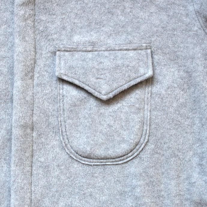 146250924 O-(オー)/ FLEECE HIGH-NECK SHIRT フリースシャツジャケット O-W-12 - Heather Gray 02