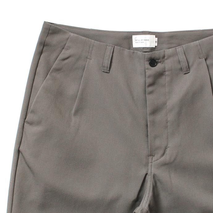 146404350 STILL BY HAND / PT0394 ウールワンタックスラックス - Grey 02