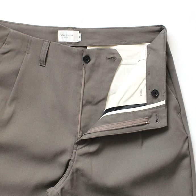 146404350 STILL BY HAND / PT0394 ウールワンタックスラックス - Grey 02