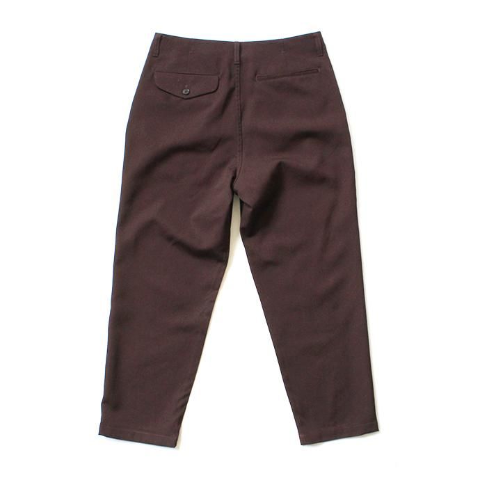 146404392 STILL BY HAND / PT0394 ウールワンタックスラックス - Mahogany 02
