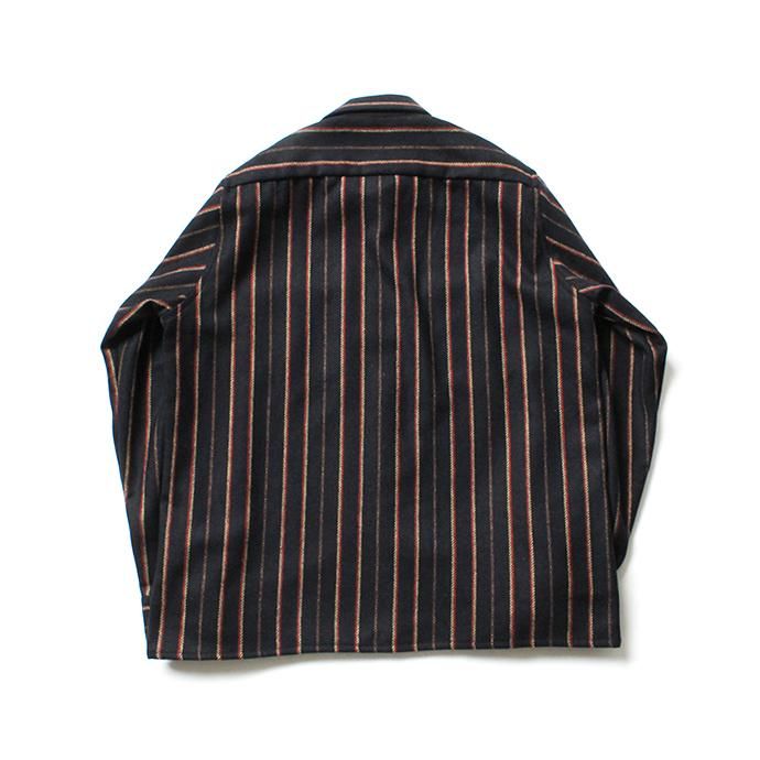 146433388 CEASTERS / Wool Workshirts - Navy Stripe ウールワークシャツ 02