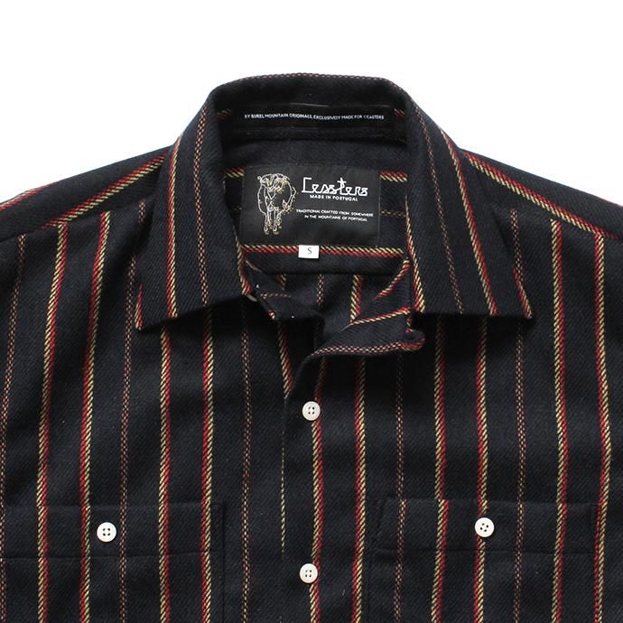 146433388 CEASTERS / Wool Workshirts - Navy Stripe ウールワークシャツ 02