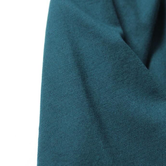 146433968 STILL BY HAND / SH0294 ウール混バンドカラーシャツ - Blue Green 02