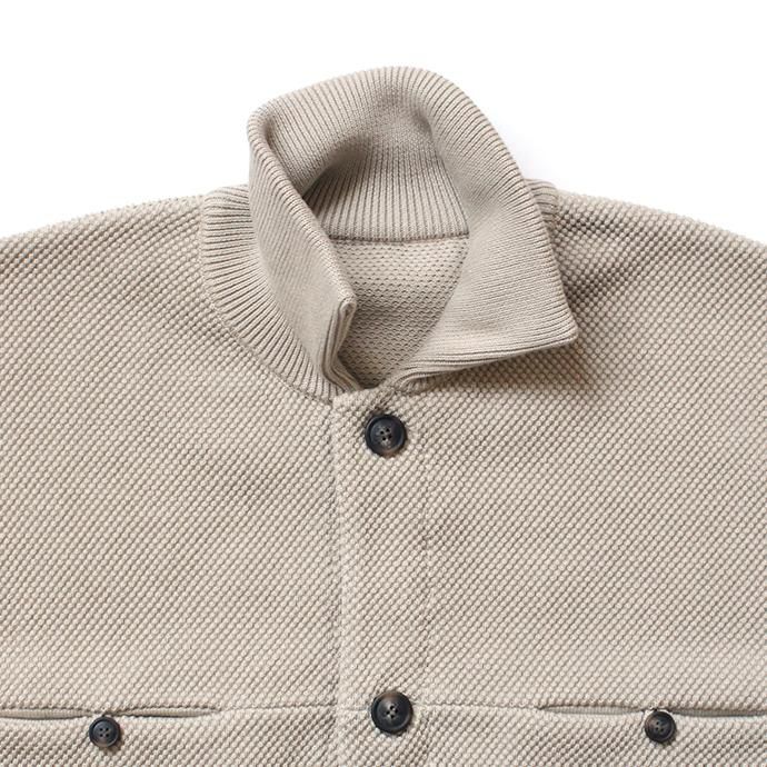 146523620 crepuscule / moss stitch blouson 1903-003 Beige 鹿の子編みニットブルゾン ベージュ 02